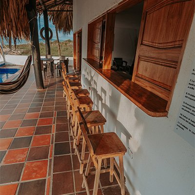 Barra de la cabaña La Guadalupana en Ecohotel Del Toro Arboletes