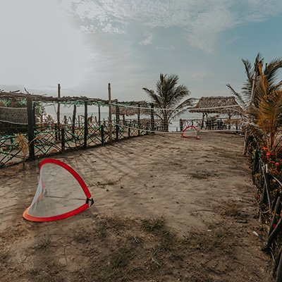 Cancha de la cabaña Cos de Ecohotel Del Toro en Arboletes